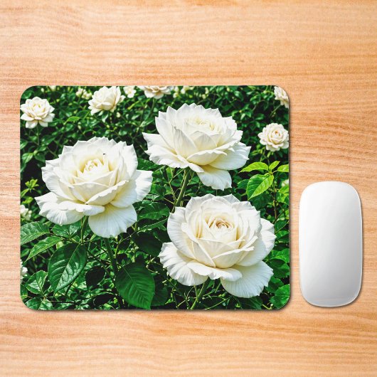 Tapis de souris Roses Blanches