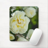 Tapis De Souris Roses blanches mignonnes pour positives (Avec souris)