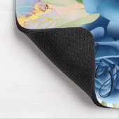 Tapis De Souris Roses Bleues (Coin)