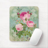Tapis De Souris Roses chics minables victoriens antiques Mousepad (Avec souris)
