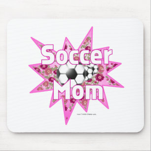 Tapis De Souris Roses de maman de football
