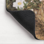 Tapis De Souris Roses de nids d'oiseaux et de chiens par John Will (Coin)