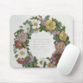 Tapis De Souris Roses de Noël (Avec souris)