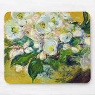 Tapis De Souris Roses de Noël (par Claude Monet)