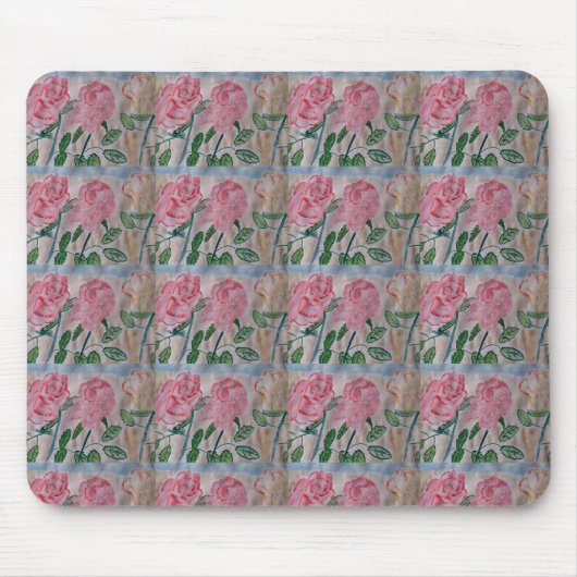 Tapis De Souris Roses d'été Abstraits (Devant)
