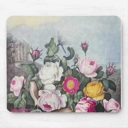 Tapis De Souris Roses, 'du temple de Flora (Devant)