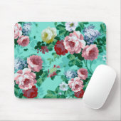 Tapis De Souris Roses et fleurs colorés (Avec souris)