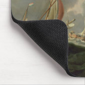 Tapis De Souris Roses néerlandais et une frégate britannique dans (Coin)