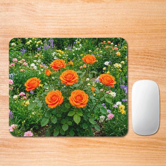 Tapis de souris Roses oranges