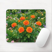 Tapis de souris Roses oranges (Avec souris)