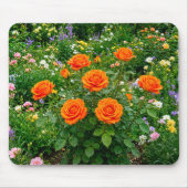 Tapis de souris Roses oranges (Devant)