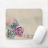 Tapis De Souris Roses papier (Avec souris)
