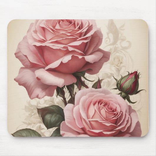 Tapis De Souris "Roses roses" (Devant)