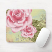 Tapis De Souris Roses roses de Digitals (Avec souris)