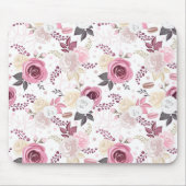 Tapis De Souris Roses roses et crème Mousepad (Devant)