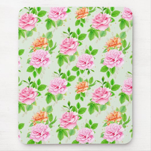 Tapis De Souris Roses roses florales Motif-2367 (Devant)