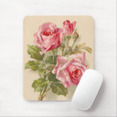 Tapis De Souris Roses roses vintages (Avec souris)