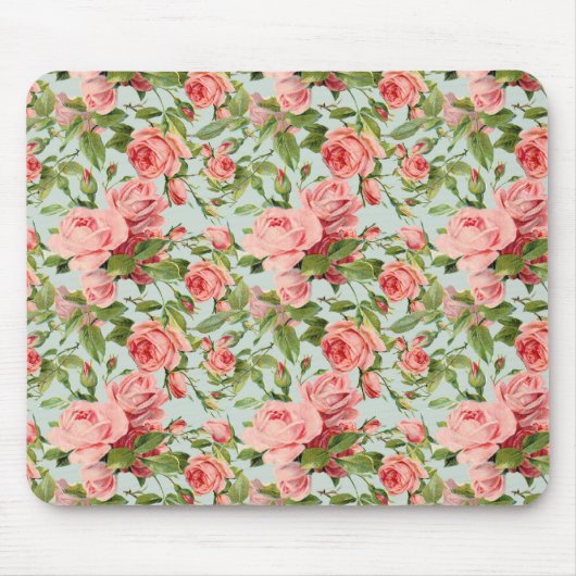 Tapis De Souris Roses roses vintages (Devant)