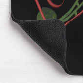 Tapis De Souris Roses rouges Fleur du Coeur rouge Mousepad (Coin)