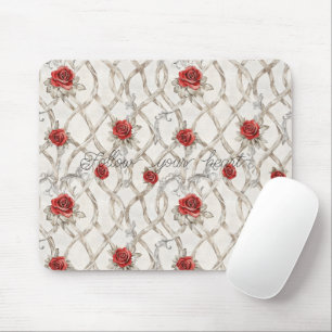 Tapis De Souris Roses Rouges Floral