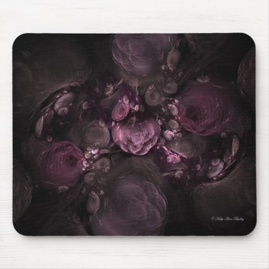 Tapis De Souris Roses rouges floraux de fractale (Devant)