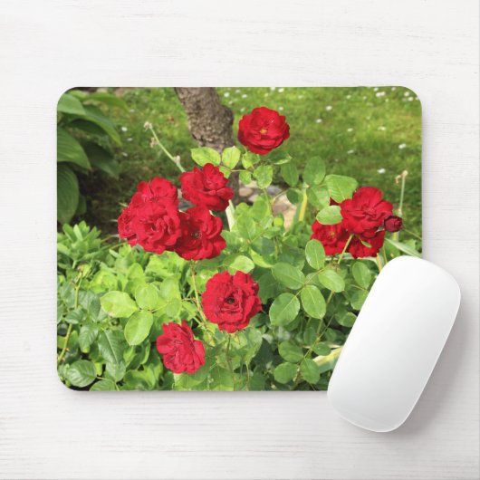 Tapis De Souris Roses rouges Mousepad (Avec souris)