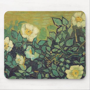 Tapis De Souris Roses sauvages, 1890. Vincent van Gogh.