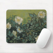 Tapis De Souris Roses sauvages par Vincent van Gogh (Avec souris)