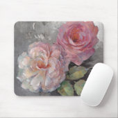 Tapis De Souris Roses sur le gris (Avec souris)