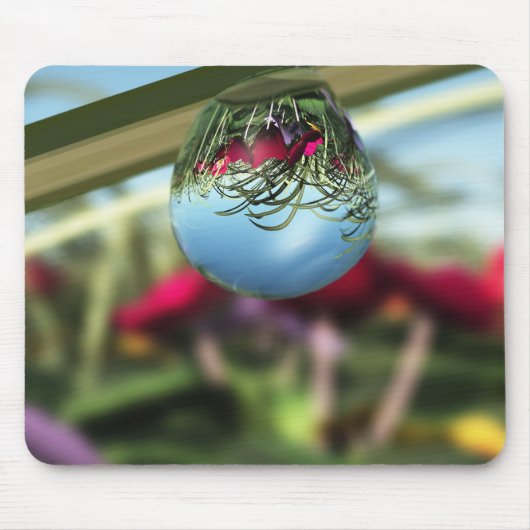 Tapis De Souris Roses sur Raindrops Mousepad (Devant)