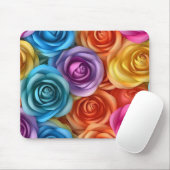 Tapis De Souris Roses Vibrantes (Avec souris)