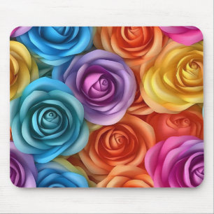 Tapis De Souris Roses Vibrantes 