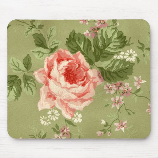 Tapis De Souris Roses vintages Mousepad (Devant)