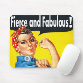 Tapis De Souris Rosie la riveuse Fière et Fabuleuse (Avec souris)
