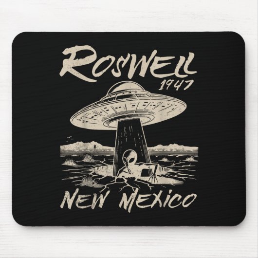 Tapis De Souris Roswell New Mexico 1947 Alien Abduction Ufo Crash (Devant)