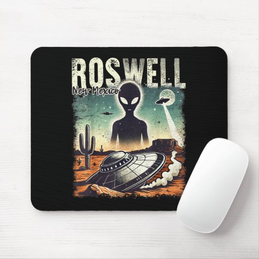 Tapis De Souris Roswell New Mexico 1947 Alien Abduction Ufo Crash  (Avec souris)