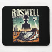 Tapis De Souris Roswell New Mexico 1947 Alien Abduction Ufo Crash  (Devant)