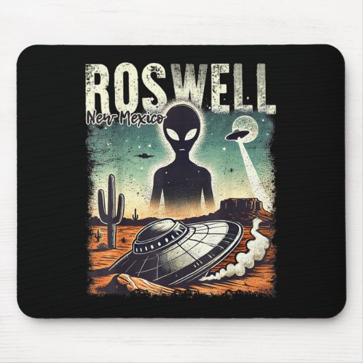 Tapis De Souris Roswell New Mexico 1947 Alien Abduction Ufo Crash (Devant)