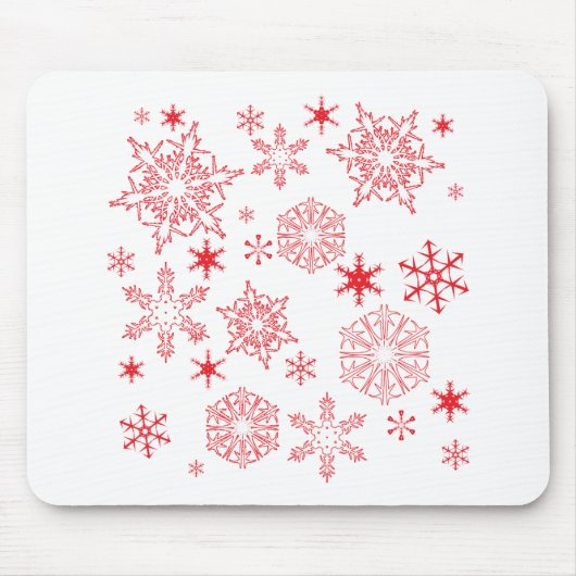 Tapis De Souris Rosy Snowflakes (Devant)