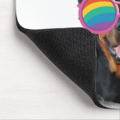 Tapis De Souris Rottweiler Chien avec Coeurs Saint-Valentin (Coin)