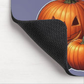 Tapis De Souris Rotweiler Chien assis par des Citrouilles d'Hallow (Coin)