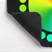 Tapis De Souris Roue de couleur sur le noir (Coin)