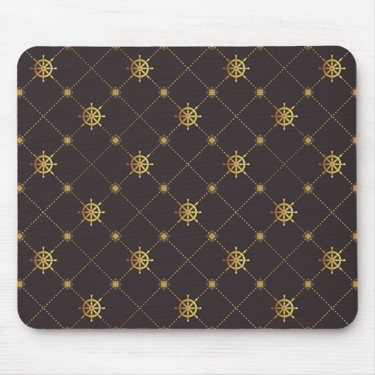 Tapis De Souris Roue de navire en or (Devant)