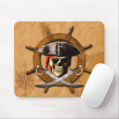Tapis De Souris Roue de pirate de jolly roger (Avec souris)