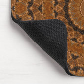 Tapis De Souris Roue Mandala Marron (Coin)