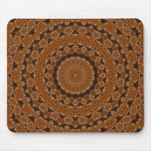 Tapis De Souris Roue Mandala Marron (Devant)