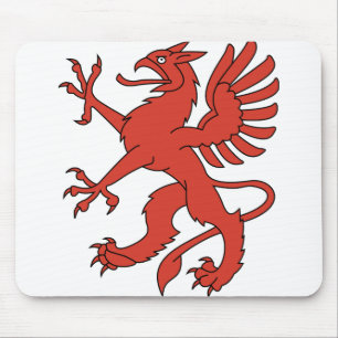 Tapis De Souris Rouge animal Créature Dragon Wings Langue de la la