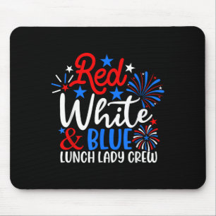 Tapis De Souris Rouge Blanc Et Bleu Lady Crew Drôle 4th De Ju