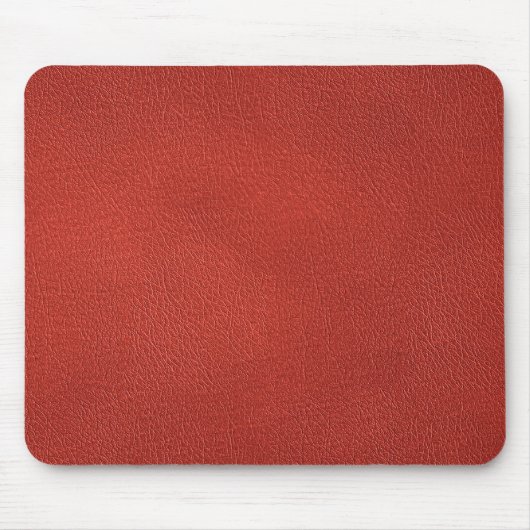 Tapis De Souris Rouge Brown Faux cuir look Modèle Élégant (Devant)