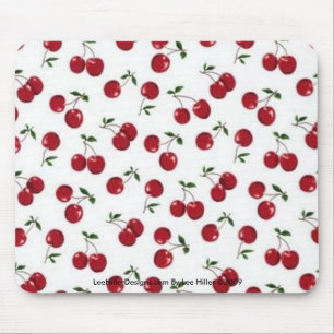 Tapis de souris rouge de cerises de rab de